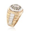 C. 1980 Vintage 1.00 ct. t.w. Diamond Ring in 14kt Two-Tone Gold