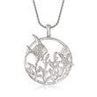 .15 ct. t.w. Diamond Sea Life Pendant Necklace in Sterling Silver