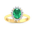 1.60 Carat Emerald and .22 ct. t.w. Diamond Ring in 14kt Yellow Gold