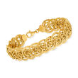 Italian 14kt Yellow Gold Interlocking-Link Bracelet
