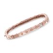 Roberto Coin &quot;Pois-Moi&quot; 18kt Rose Gold Square Bangle Bracelet with Diamond Accents