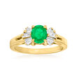 .60 Carat Emerald Ring with .25 ct. t.w. Diamonds in 14kt Yellow Gold
