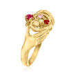 Personalized Claddagh Ring in 14kt Gold  2 to 7 Birthstones