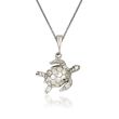 14kt White Gold Turtle Pendant Necklace