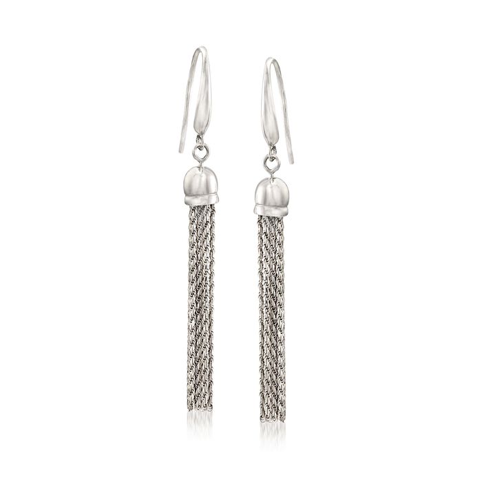 Charles Garnier &quot;Tessa&quot; Sterling Silver Roped Tassel Drop Earrings