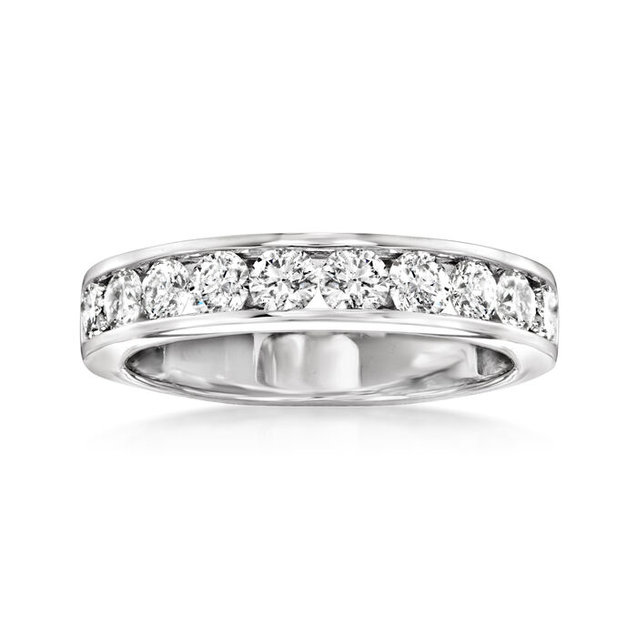 1.00 ct. t.w. Channel-Set Diamond Wedding Band in 14kt White Gold