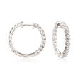.75 ct. t.w. Diamond Spiral Hoop Earrings in Sterling Silver