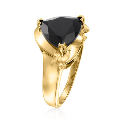 C. 1980 Vintage Onyx Ring in 14kt Yellow Gold
