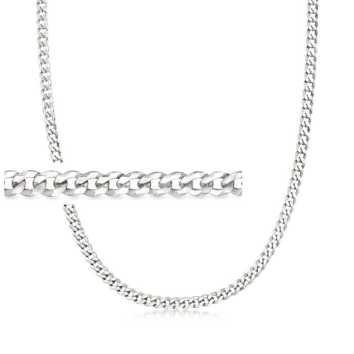 Men's 5mm Sterling Silver Curb-Link Necklace