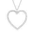 Gabriel Designs Sterling Silver Open-Space Heart Necklace