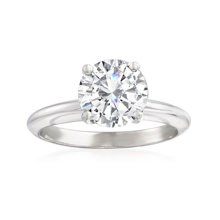 1.62 Carat Diamond Solitaire Ring in 14kt White Gold
