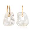 Mattioli &quot;Puzzle&quot; 18kt Yellow Gold Earrings with Three Interchangeable Drops: 18kt Gold and Multicolored Mother-Of-Pearl