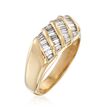 C. 1990 Vintage 1.40 ct. t.w. Baguette Diamond Ring in 14kt Yellow Gold