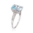 2.70 ct. t.w. Aquamarine and .12 ct. t.w. Diamond Ring in 14kt White Gold