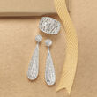 2.28 ct. t.w. Diamond Teardrop Earrings in Sterling Silver
