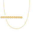 14kt Yellow Gold Round Box Chain Necklace