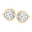 2.00 ct. t.w. Bezel-Set Lab-Grown Diamond Stud Earrings in 14kt Yellow Gold