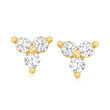 .20 ct. t.w. Diamond Three-Stone Earrings in 10kt Yellow Gold