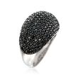 3.40 ct. t.w. Black Spinel Dome Ring in Sterling Silver