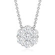 .75 ct. t.w. Diamond Cluster Necklace in 14kt White Gold