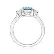1.50 Carat Aquamarine Ring with .33 ct. t.w. Diamonds in 14kt White Gold