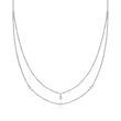 .12 ct. t.w. Diamond Two-Strand Necklace in Sterling Silver