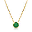 .50 Carat Emerald Necklace in 18kt Gold Over Sterling