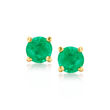 .50 ct. t.w. Emerald Stud Earrings in 14kt Yellow Gold