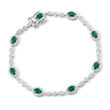 2.40 ct. t.w. Emerald and 1.25 ct. t.w. Diamond Bracelet in 14kt White Gold