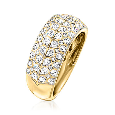 1.00 ct. t.w. Pave Diamond Dome Ring in 14kt Yellow Gold