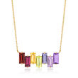 1.70 ct. t.w. Multi-Gemstone Necklace in 10kt Yellow Gold