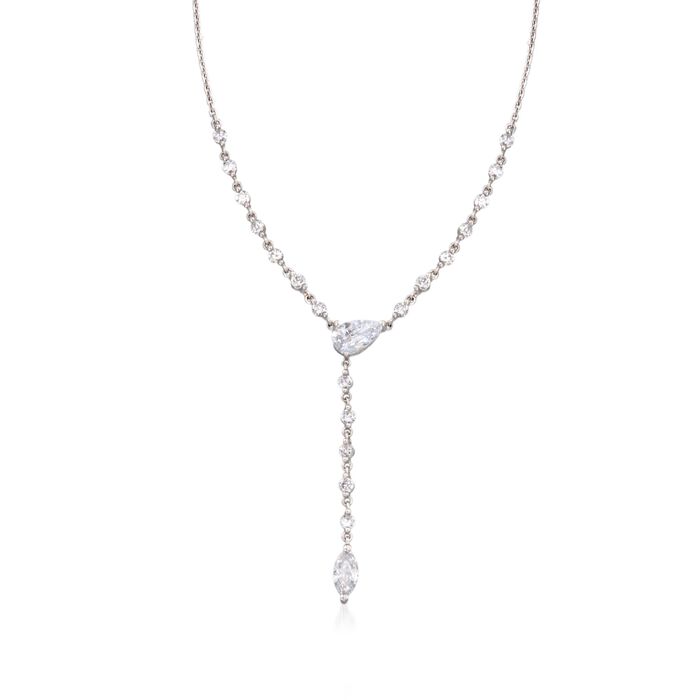 3.05 ct. t.w. CZ Y-Necklace in Sterling Silver