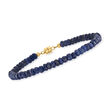 30.00 ct. t.w. Sapphire Bead Bracelet with 14kt Yellow Gold Magnetic Clasp
