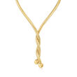 Italian 18kt Gold Over Sterling Flexible Four-In-One Necklace/Bracelet