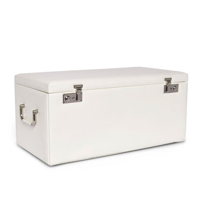 Brouk & Co. &quot;Sophie&quot; White Faux Leather Jewelry Trunk