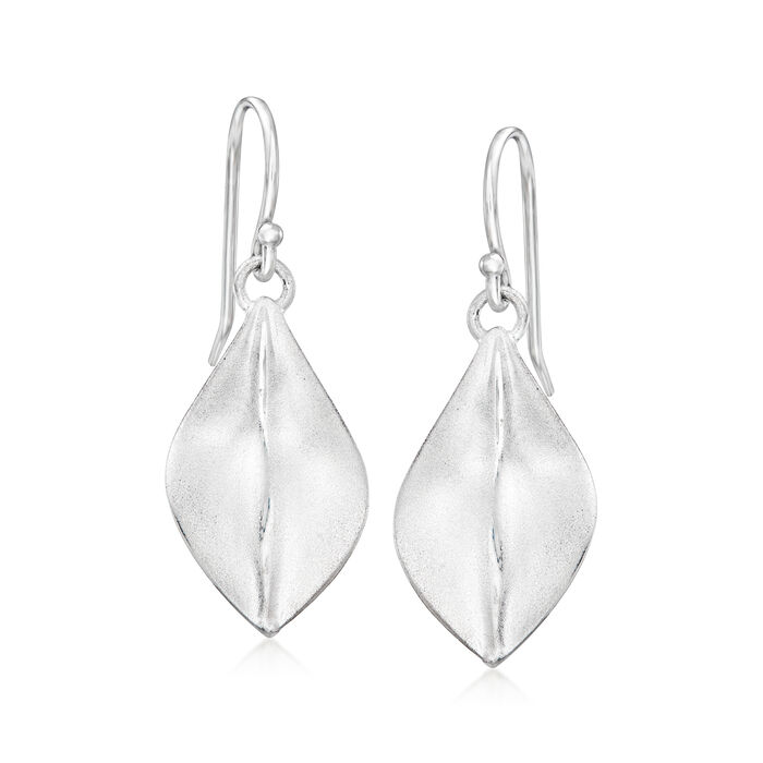 Zina Sterling Silver Leaf Drop Earrings