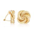 Italian 14kt Yellow Gold Swirl Clip-On Earrings