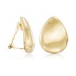 Italian 14kt Yellow Gold Pear-Shaped Clip-On Earrings