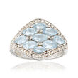 1.90 ct. t.w. Aquamarine and .25 ct. t.w. Diamond Ring in Sterling Silver