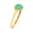1.00 Carat Emerald Ring in 14kt Yellow Gold