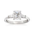 Henri Daussi 1.23 ct. t.w. Certified Diamond Engagement Ring in 18kt White Gold