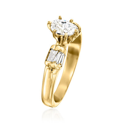C. 1980 Vintage 1.00 ct. t.w. Diamond Ring in 14kt Yellow Gold