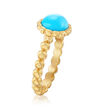 Italian Turquoise Ring in 18kt Gold Over Sterling