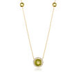 2.50 ct. t.w. Peridot Station Necklace with .12 ct. t.w. Diamonds in 14kt Yellow Gold