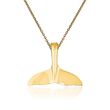 14kt Yellow Gold Whale Tail Pendant Necklace