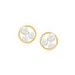 2.5-3mm Cultured Pearl Trio Circle Stud Earrings in 14kt Yellow Gold
