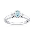 .40 Carat Aquamarine Ring with .11 ct. t.w. Diamonds in 14kt White Gold