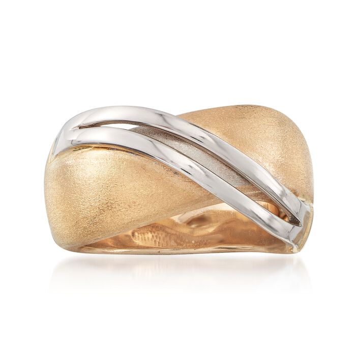 14kt Two-Tone Gold Sash Ring
