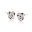 Diamond Accent Love Knot Earrings in 14kt White Gold