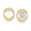 14kt Yellow Gold Twisted Circle Earring Jackets